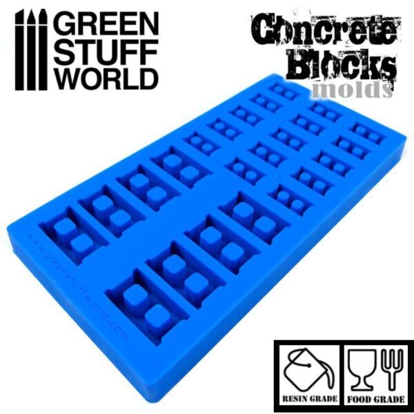 Green Stuff World    Silicone molds - Concrete Bricks / Breeze Blocks - 8436554369096ES - 8436554369096