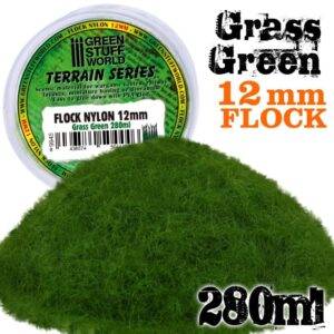 Green Stuff World    Static Grass Flock 12mm - Grass Green - 280 ml - 8436574504446ES - 8436574504446