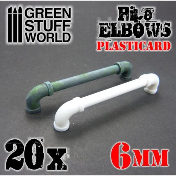 Green Stuff World    Plasticard Pipe ELBOWS 6mm - 8436554368181ES - 8436554368181