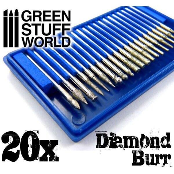 Green Stuff World    Diamond Burr Set with 20 tips - 8436554364466ES - 8436554364466