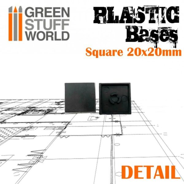 Green Stuff World    Plastic Square Bases 20x20 mm - 8436574503296ES - 8436574503296
