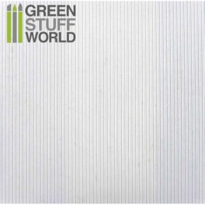 Green Stuff World    ABS Plasticard - CORRUGATED 0.5mm Textured Sheet - A4 - 8436554361052ES - 8436554361052