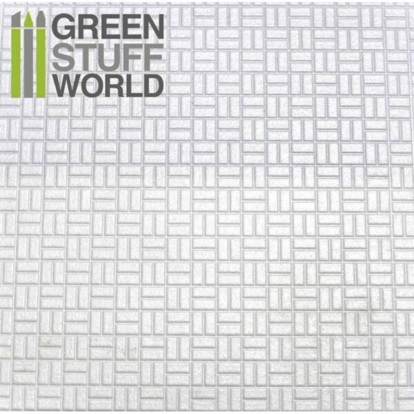 Green Stuff World    ABS Plasticard - OFFSET RECTANGLE Textured Sheet - A4 - 8436554361144ES - 8436554361144