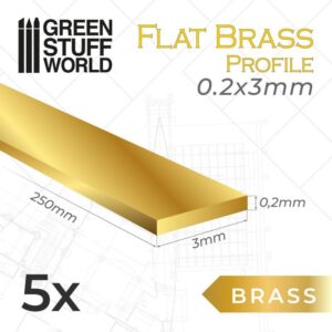 Green Stuff World    Flat Brass Profile 0.2 x 3mm - 8435646506326ES - 8435646506326
