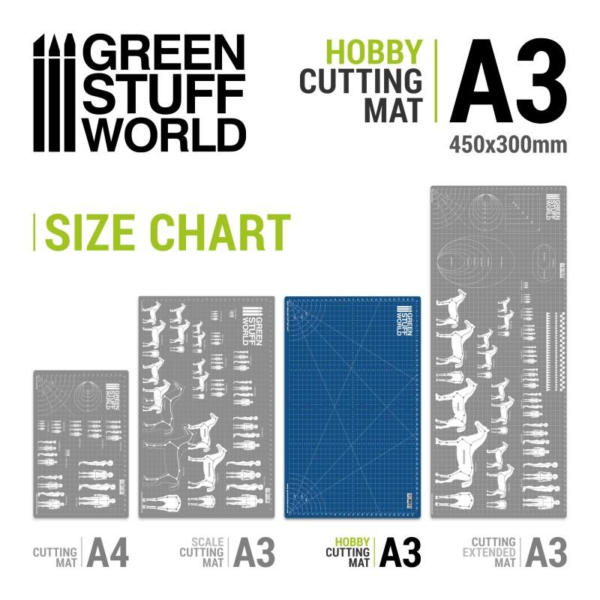 Green Stuff World    Hobby Cutting Mat A3 BLUE - 8435646506043ES - 8435646506043