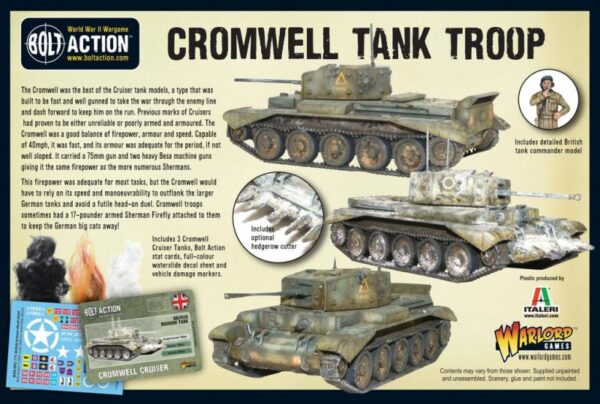 Warlord Games Bolt Action   Cromwell Tank Troop - 402011010 - 5060393701101