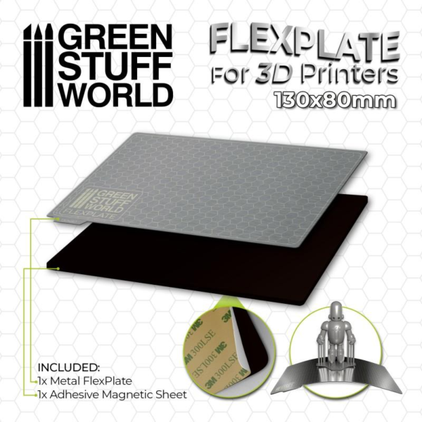 Green Stuff World    Flexplates For 3d Printers - 140x85mm - 8435646504452ES - 8435646504452