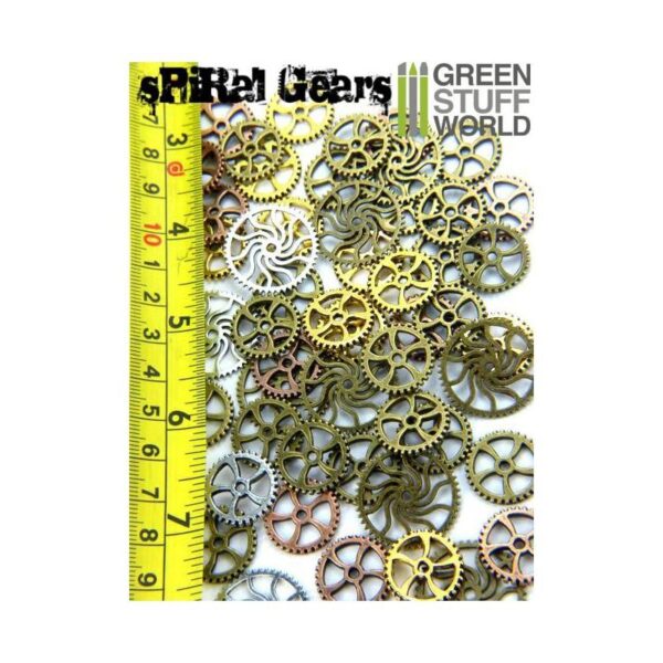 Green Stuff World    SteamPunk SPIRAL GEARS and COGS Beads 85gr - 8436554366514ES - 8436554366514