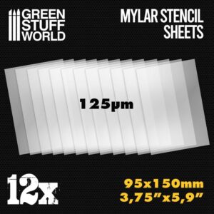 Green Stuff World    Small Mylar Stencil Sheets x12 - 8436574508536ES - 8436574508536