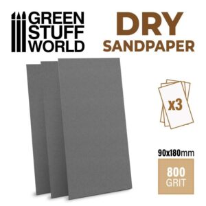 Green Stuff World    Dry Sandpaper - 180x90mm - 800 grit - 8435646501994ES - 8435646501994