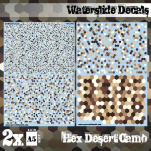 Green Stuff World    Waterslide Decals - Hex Desert Camo - 8436574507515ES - 8436574507515
