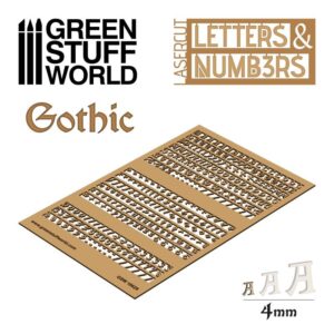 Green Stuff World    Letters and Numbers 4mm GOTHIC - 8435646501291ES - 8435646501291