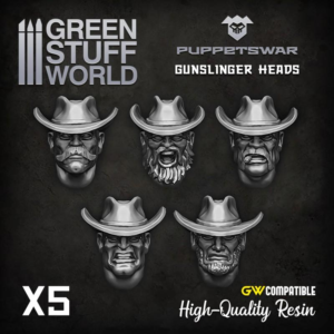Green Stuff World    Gunslinger heads - 5904873422257ES - 5904873422257