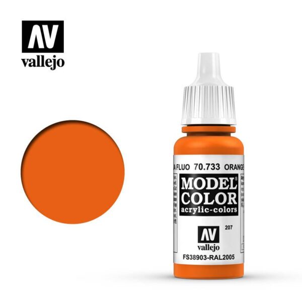 Vallejo    Model Color: Fluorescent Orange - VAL733 - 8429551707336