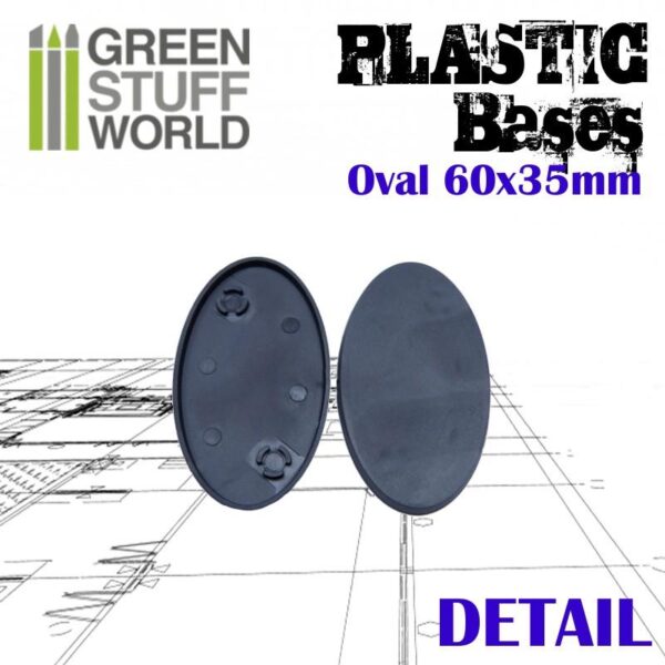 Green Stuff World    Plastic Bases - Oval Pill 60x35mm AOS - 8436574503883ES - 8436574503883