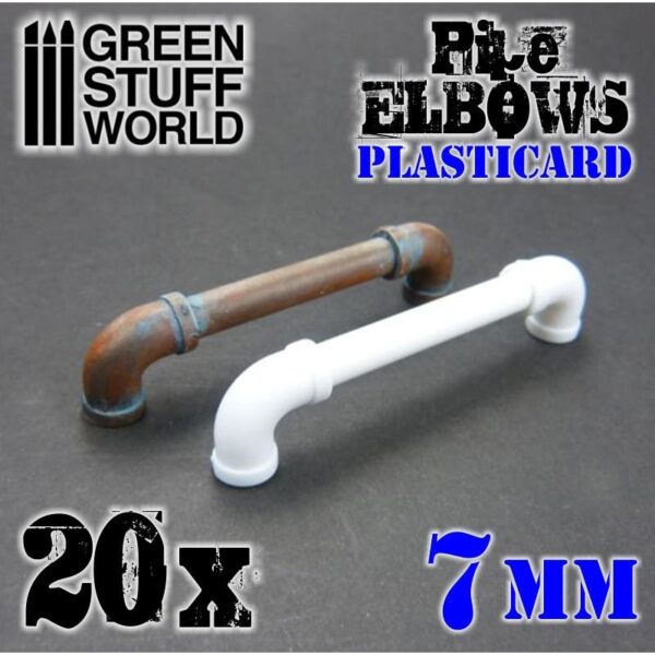 Green Stuff World    Plasticard Pipe ELBOWS 7mm - 8436554368198ES - 8436554368198