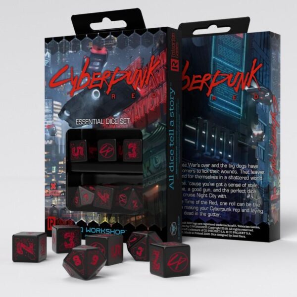 Q-Workshop    Cyberpunk Red Essential Dice Set (6) - SCPE06 - 5907699495719