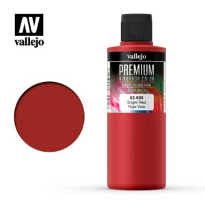 Vallejo    AV Vallejo Premium Color - 200ml - Opaque Bright Red - VAL63005 - 8429551630054