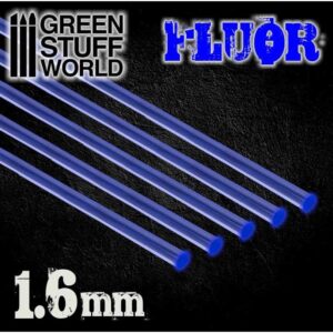 Green Stuff World    Acrylic Rods - Round 1.6 mm Fluor BLUE - 8436554367481ES - 8436554367481