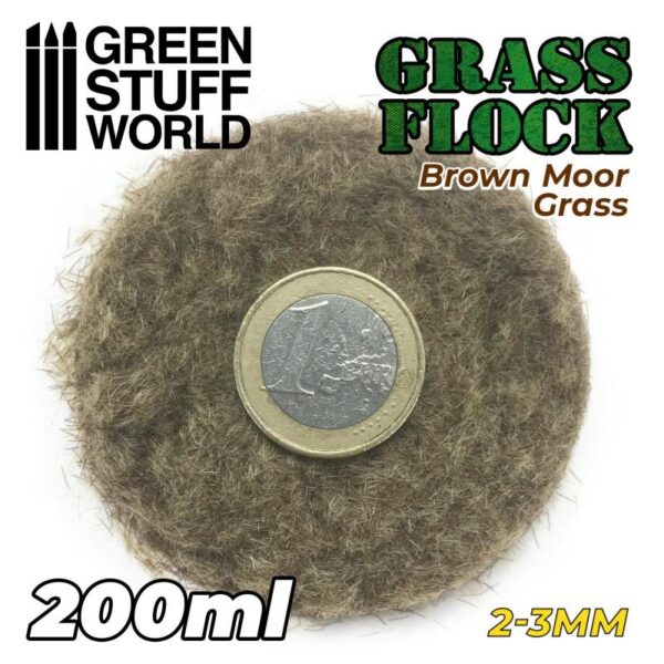 Green Stuff World    Static Grass Flock 2-3mm - Brown Moor Grass - 200 ml - 8435646506388ES - 8435646506388