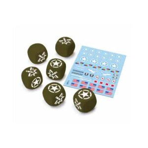 Gale Force Nine World of Tanks: Miniature Game   World of Tanks U.S.A. Dice & Decal Set - WOT11 - 9781947494367