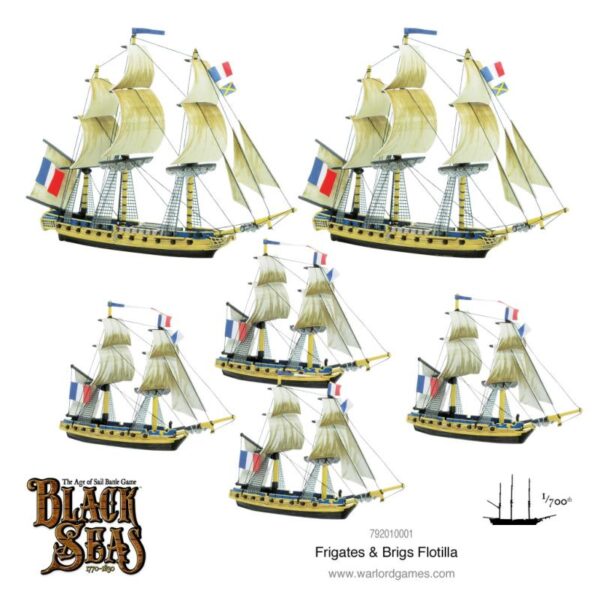 Warlord Games Black Seas   Black Seas: Frigates & Brigs Flotilla (1770-1830) - 792010001 - 5060572505131