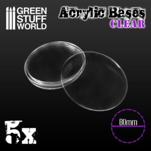 Green Stuff World    Acrylic Bases - Round 80 mm CLEAR - 8436574509229ES - 8436574509229