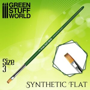 Green Stuff World    GREEN SERIES Flat Synthetic Brush Size 3 - 8436574508161ES - 8436574508161