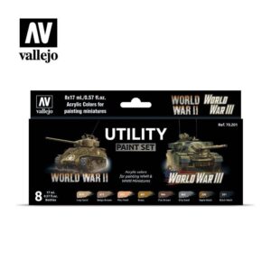 Vallejo    AV Vallejo Model Color Set - Utility paint set (8) - VAL70201 - 8429551702010