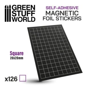 Green Stuff World    Square Magnetic Sheet SELF-ADHESIVE - 20x20mm - 8435646503486ES - 8435646503486