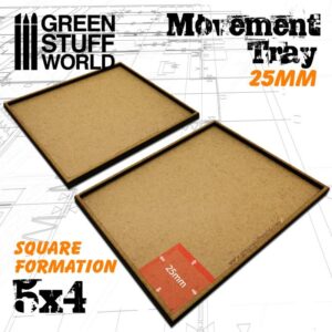 Green Stuff World    MDF Movement Trays 25mm 5x4 - 8436574502930ES - 8436574502930