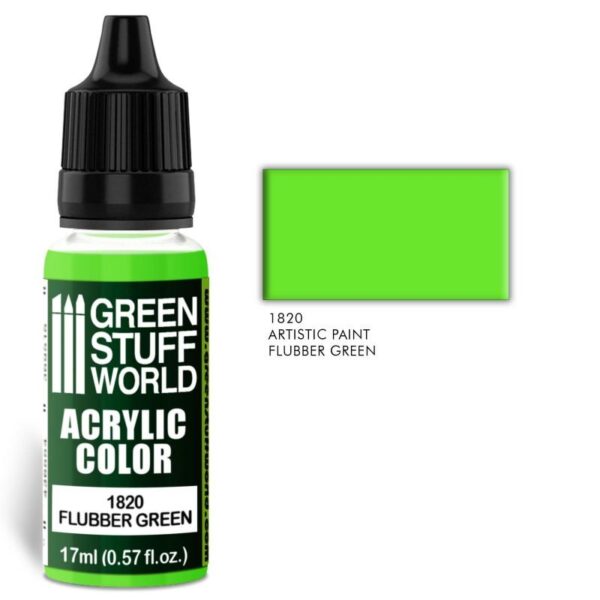 Green Stuff World    Acrylic Color FLUBBER GREEN - 8436574501797ES - 8436574501797