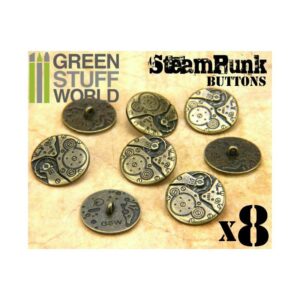 Green Stuff World    8x Steampunk Buttons WATCH MOVEMENTS - Bronze - 8436554367405ES - 8436554367405