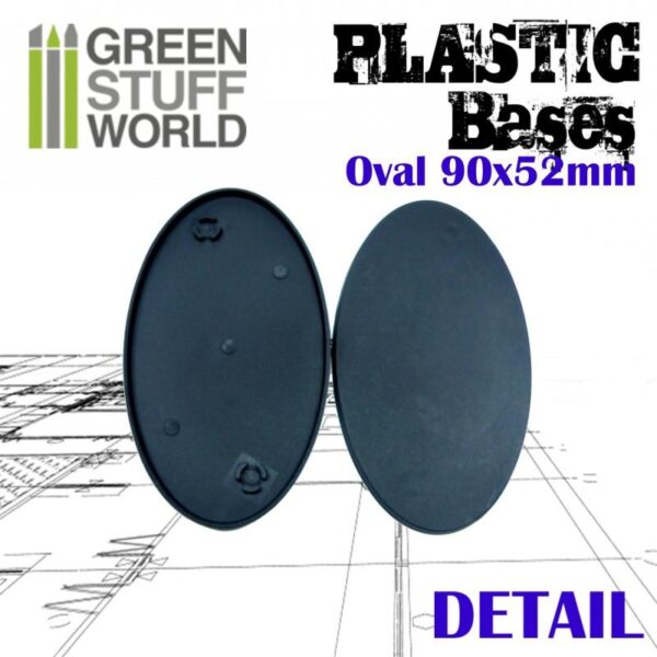 Green Stuff World    Plastic Bases - Oval Pill 90x52mm AOS - 8436574503906ES - 8436574503906