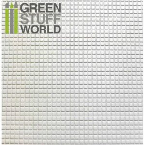 Green Stuff World    ABS Plasticard - SMALL SQUARES Textured Sheet - A4 - 8436554361021ES - 8436554361021