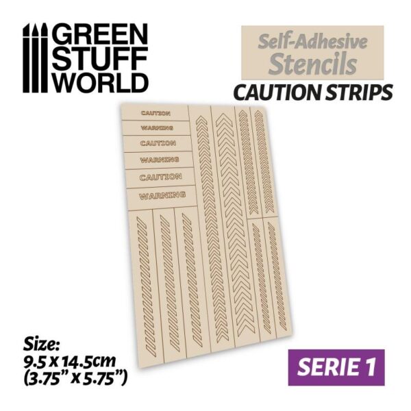 Green Stuff World    Self-adhesive stencils - Caution Strips - 8435646504353ES - 8435646504353