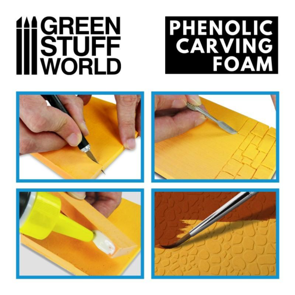 Green Stuff World    Phenolic Carving Foam 6mm - A4 size - 8435646506029ES - 8435646506029