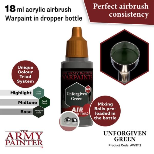The Army Painter    Warpaint Air: Unforgiven Green - APAW3112 - 5713799311282