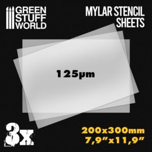 Green Stuff World    A4 Mylar Stencil Sheets x3 - 8436574508529ES - 8436574508529