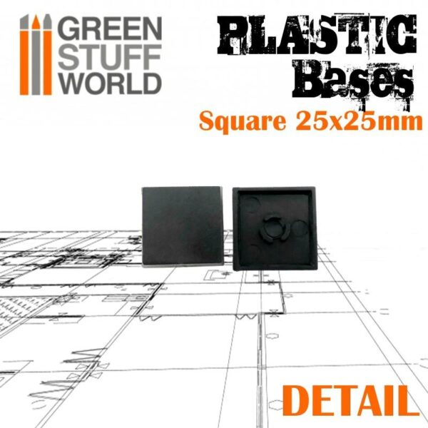 Green Stuff World    Plastic Square Bases 25x25 mm - 8436574503302ES - 8436574503302