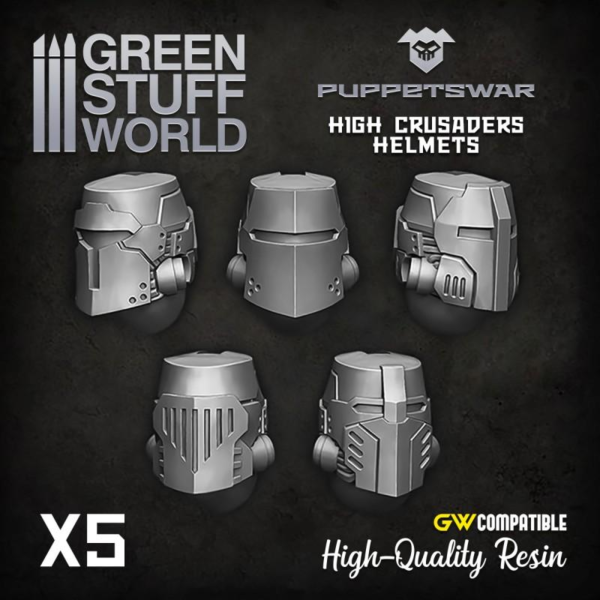 Green Stuff World    High Crusaders Helmets - 5904873421892ES - 5904873421892