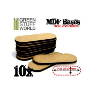 Green Stuff World    MDF Bases - Oval Pill 25x70mm - 8436554366323ES - 8436554366323