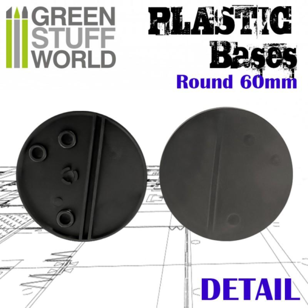 Green Stuff World    Plastic Bases - Round 60 mm BLACK - 8435646507743ES - 8435646507743