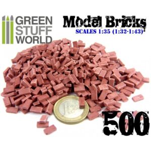 Green Stuff World    Model Bricks - Red x500 - 8436554367054ES - 8436554367054