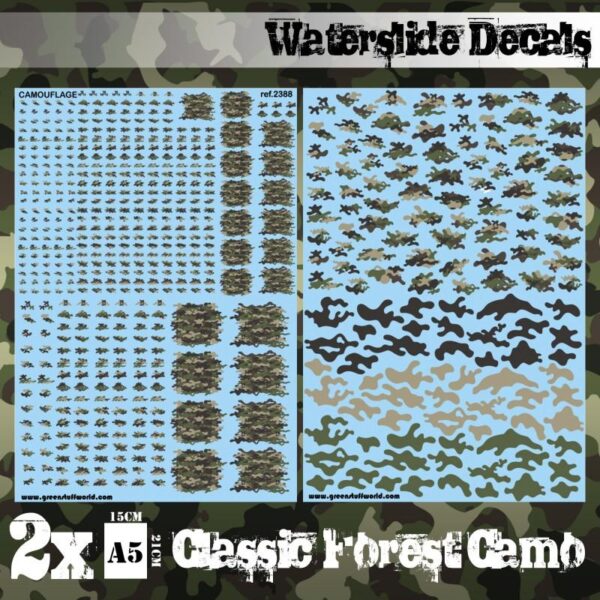 Green Stuff World    Waterslide Decals - Classic Forest Camo - 8436574507478ES - 8436574507478