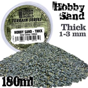 Green Stuff World    Thick Hobby Sand 180ml - Grey - 8436574505139ES - 8436574505139