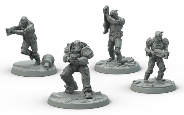 Modiphius Fallout: Wasteland Warfare   Fallout: Brotherhood of Steel Frontline Knights - MUH051237 - 5060523340262