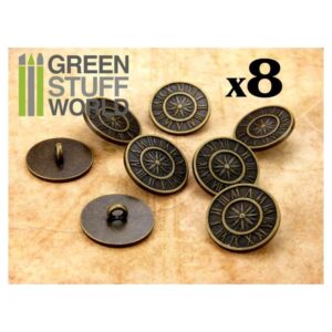 Green Stuff World    8x Steampunk Buttons OLD WATCH - Bronze - 8436554365975ES - 8436554365975