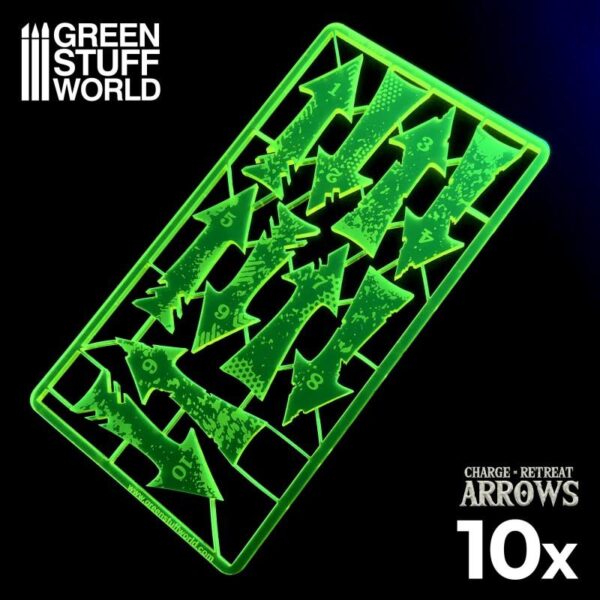 Green Stuff World    Charge and Retreat Arrows - Fluor Yellow-green - 8435646500560ES - 8435646500560