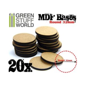 Green Stuff World    MDF Bases - Round 32 mm - 8436554366347ES - 8436554366347